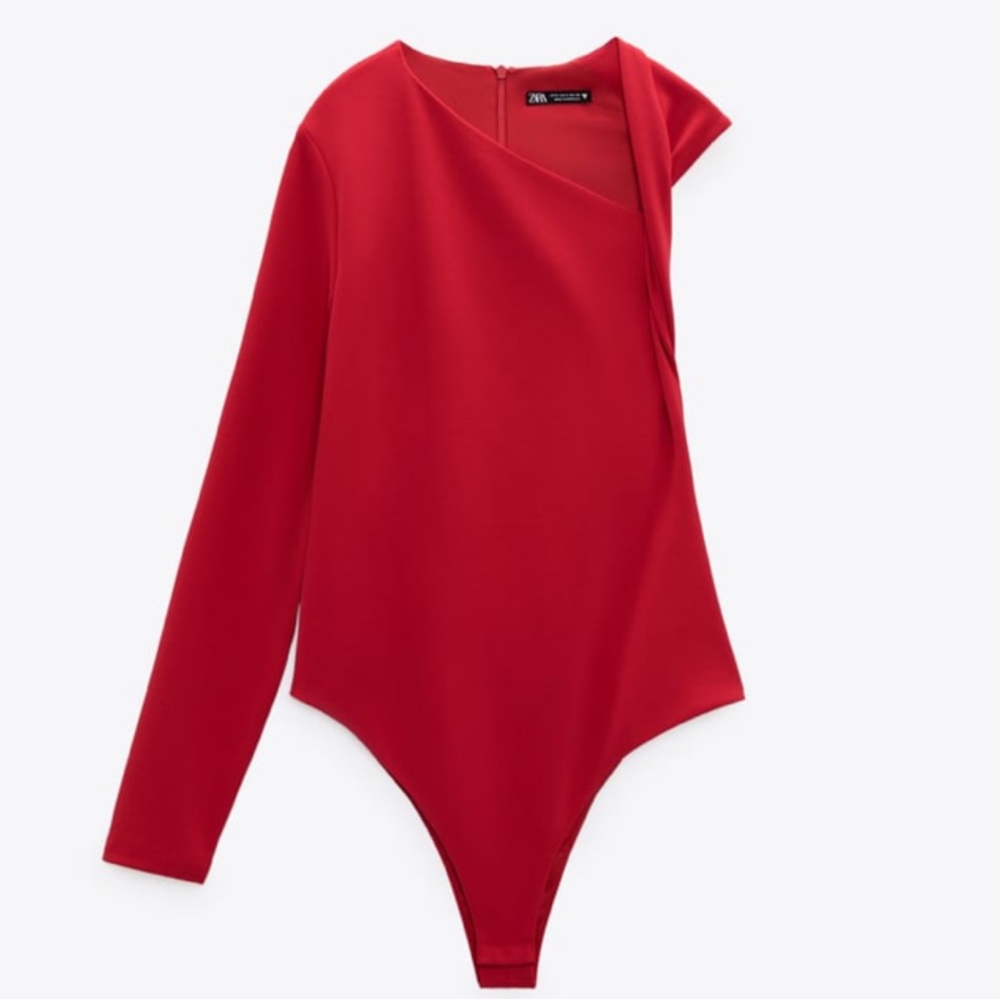 NWT Zara Asymmetrical Bodysuit - Picture 6 of 9
